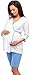 Be Mammy Maternity Nursing Pyjama Alysa(White/Blue, S)