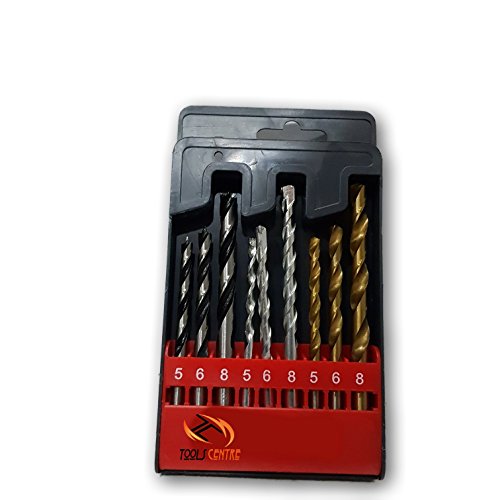 KROST Metal 3 in 1 Combo Drill Bit Set for Wood, Concrete, Brick, Metal, Plastic and Aluminium (Red)