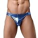 Produktbild URSING Herren Reizwäsche Unterwäsche Kurze Hose Unterhose Star Drucke Weiche Baumwolle Briefs Höschen Sexy Shorts Underpants Boxershorts Neuheit Hipster Boxer Badehose Mode Trunks (S, Blau)