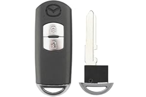 ONETOP1 2 Botones 3 Botones Smart Remote Key Shell Case Fob Carcasa de Llave de Coche Funda Mando para Mazda 3 5 6 CX-5 CX-7 CX-9 MX-5 Miata RX-8 2006-2018 (2 Botón)