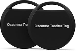 Oscanna Air Tracker 2-Pack – Works with Apple Find My App, GPS Finder for Keys, Wallet, Pets & Bags BLACK
