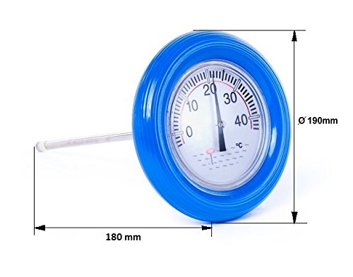 Ring Thermometer für Pool, großes Ablesefeld, 19 cm Durchmesser - 2