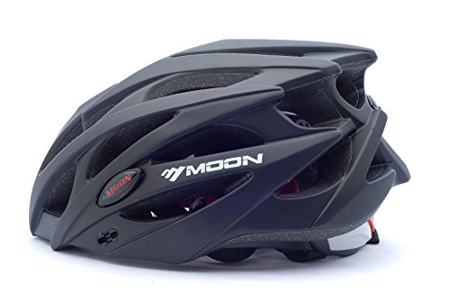 Rightvp Fahrradhelm, Erwachsener Fahrrad-Sturzhelm-Fahrrad-Sturzhelm-Reithelm Road, Mountainbike Helm, schwarze Farbe, M (55-58cm)