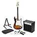 Produktbild RockJam RJEG01-SK-SB elektrische Gitarre Super Kit in voller Größe mit 20 Ws Verstärker, Gitarren-Ständer, Gehäuse, Tuner und Zubehör