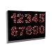 Produktbild LED Zahlen - Kunstdruck auf Leinwand - Format: 90 x 60 cm