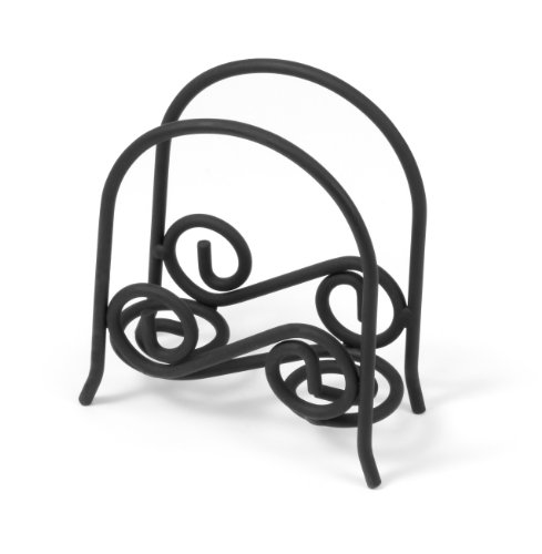 Preisvergleich Produktbild Spectrum 44310 Serviettenhalter mit Schnörkel, Schwarz