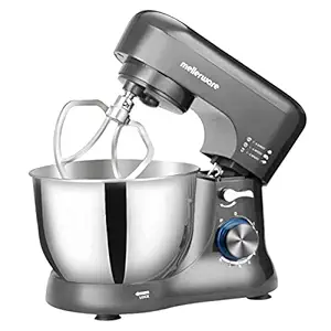 MELLERWARE Stand Mixer MWSM 01-1000W, 5L SS Bowl,8 Speed Control,Tilt Head - Includes Whisking Cone, Mixing Beater & Dough Hook, 2 Years Warranty, (Black)