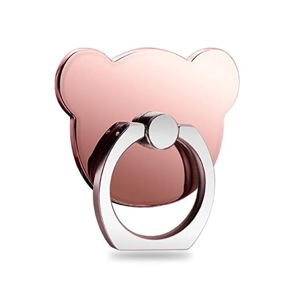 Soporte anillo para teléfono movil MuStone de metal 360 grados (Oro rosa)