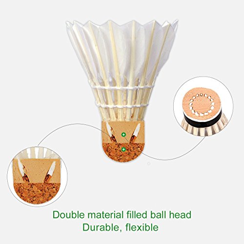 Badminton Shuttlecocks, Adibo 12 Packs Training Sport Feather Shuttlecocks Birdies Badminton Ball for Gym Fitness Game Outdoor Exercise reviews Badminton Shuttlecocks, Adibo 12 Packs Training Sport Feather Shuttlecocks Birdies Badminton Ball for Gym Fitness Game Outdoor Exercise