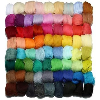 36-Color Wool Roving Fibre Yarn Kit for DIY Needle Felting and Crafts 36-Color Wool Roving Fibre Yarn Kit for DIY Needle Felting and Crafts