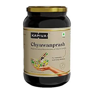Kapiva Chyawanprash (500g) - For Immunity and Daily Wellness, with Organic Ghee,Raw Honey and 40+ Herbs | For Kids and Adults