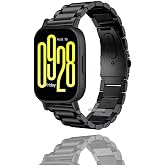 Xiaomi Redmi Watch 5 Active &amp; Watch 5 Lite Uyumlu Paslanmaz &Ccedil;elik Kordon &ndash; Hızlı Tak-&Ccedil;ıkar Klips, Ayarlanabilir Metal Bilezik