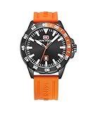 Mini Focus Sport Uhren Herren Quarz Uhren Orange Silikon Band Ocean Dial Datumsanzeige Mode kreative Herren Armbanduhren