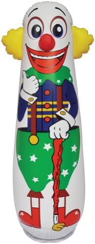 Old Style Clown Punching Bag - Inflatable Bounce Back Toy