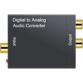 Coverzone Dijital Analog Ses D&ouml;n&uuml;şt&uuml;r&uuml;c&uuml;,Toslink, Optik &ccedil;ıkış to Rca &ccedil;evirme DAC Dijital SPDIF Koaksiyel Optik D&ouml;n&uuml;şt&uuml;rme L/R