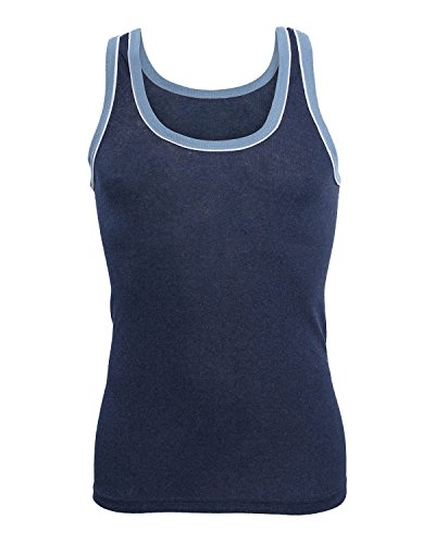 5er Pack MT® Herren Tanktop Melangefarben – Herren Unterhemden Achselhemden Sporthemden im 5-Farb-Pack - 2