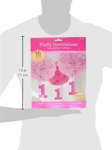 Ersten Geburtstag Rosa flauschige Dekoration - 2