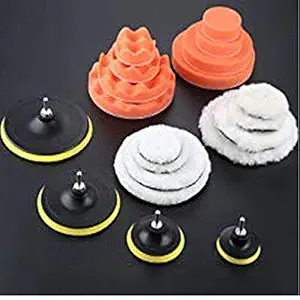 DIY Crafts Gross Polishing Buffing Pad Kit Car Polisher M10/14 Drill Adapter Car Polish Sponge Wheel Kit Car Wash Cleaning Tools Cleaning Kits 2inch - 7inch (3