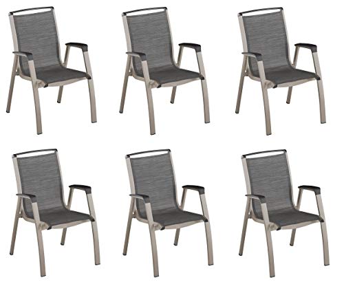 Preisvergleich Produktbild Kettler 6X Stapelsessel Forma 2 Champagner / Graphit