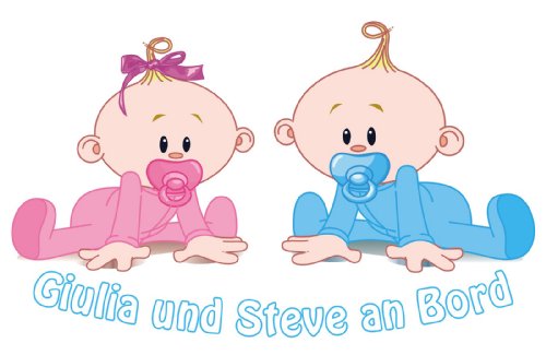 Etiqueta engomada del bebé - Bebé a bordo con Palabras propios - Bebé 03