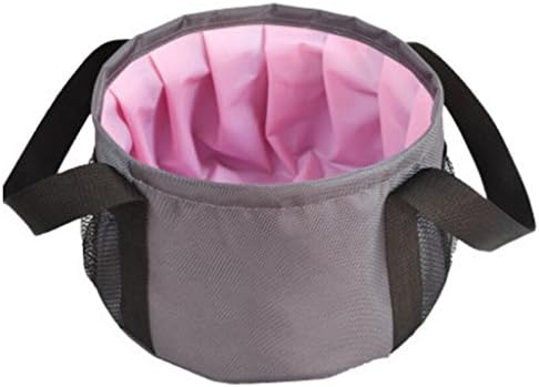 Liuyu · outdoor home Folded Washbasin Outdoor Bucket Wash Your Hands And Feet Tub Travel Camping On A Business Trip Thickening Portable 15L ( Color : Gray )