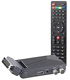 Receiver DTR-300.fhd für DVB-T- und DVB-T2-Signale (terrestrische Antenne) • Komfort-Fernbedienung mit 45 Tasten • Unterstützte Frequenzen: 174 - 230 MHz, 470 - 862 MHz • Unterstützte Audioformate: MP3, FLAC • Stromversorgung Receiver: 230-V-Netzteil (Kabellänge: 120 cm), Fernbedienung: 2 Batterien Typ AAA / Micro