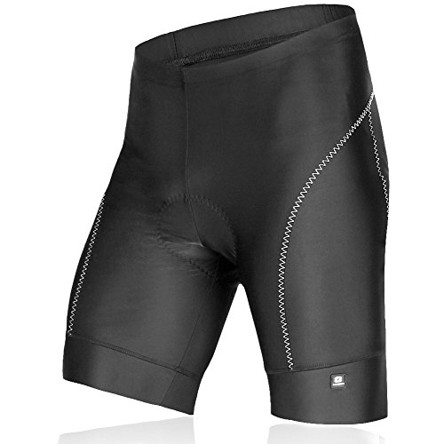  Lameda Pantalones Ciclismo Cortos Deportivos de 3D Silicona Gel para los Hombres(Negro,M)