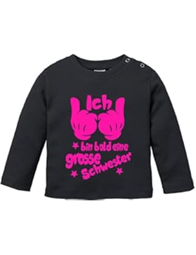 EZYshirt® Ich bin bald eine grosse Schwester Baby T-Shirt Longsleeve