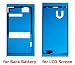 Produktbild MIYI Kleber Klebefolie Klebepad Adhesive Sticker für Akku-Deckel Batterie-Deckel Rückseite Back-Cover & Vorderseite Front Side und Gehäuse Housing Rahmen (Sony Xperia Z3 Compact)