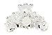Mytoptrendz® Small Medium Silver Tone Metal Oval Faux Pearl Shell Effect Rose and Daisy Floral Ab and Clear Crystal Hair Claw Clamp Grip Bridal/ Prom/ Wedding Hair Accessories
