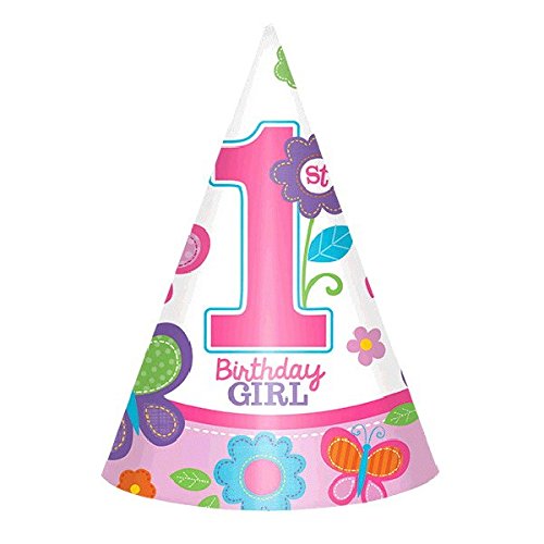 Sweet Mädchen ersten Geburtstag Kegel Hüte