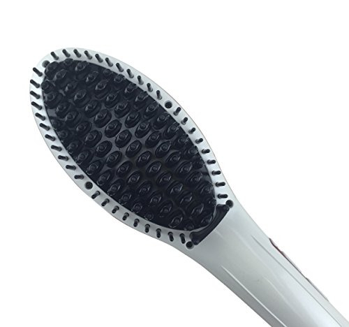 Kosee Haarglätter Bürste mit Hitzereduzierender Antistatischer Paddelbürste für Schnelles Glätten Oder Styling (230 V – 110 V) Weiß - 2
