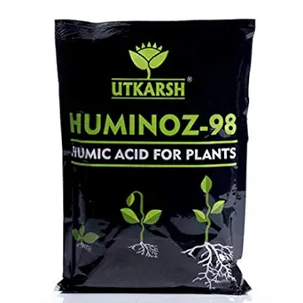 UTKARSH Huminoz-98 Humic Acid for Plant | Plant Fertilizer for Potted Plants | Plant Growth Enhancer, Soil Conditioner, Improves Plant Root System (900gm)