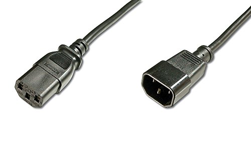 ASSMANN Electronic AK-440205-018-S - Cable (C14 Coupler, C13 Coupler, Macho/Hembra, 250V, 10A) Negro