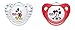 Produktbild NUK 10176212 Disney Mickey Mouse Trendline Schnuller, Silikon, 6-18 Monate, BPA-frei, 2 Stück, rot