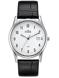 Inex Herren-Armbanduhr Uhr Männer Analog Quarz Leder Schwarz Kalender A69475S0A