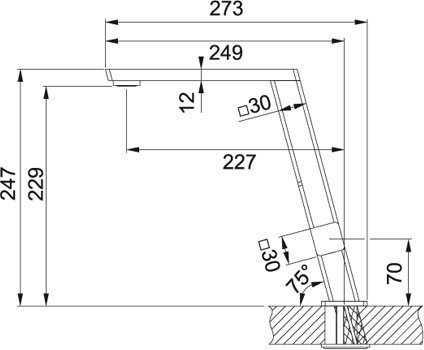 Franke Planario Tower Küchen-/ Hochdruckarmatur Einhebelmischer massive Edelstahlgehäuse, 115.0177.697 - 2
