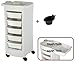 TekNoh Evo - 6 Tier - Salon Rolling Storage Trolley - White - (with Free Tint Bowl) - Hairdressers Hairdressing Spa Hair Stylist Beauty Barber Cart Drawers Roller