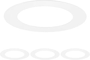 M METERXITY 4-Pack Goof Rings for 2 Inch Recessed Lights, 2.4" ID 3.6" OD Durable Steel Trim Ring Flush Mount Matte White Can Light Trim Ring Cover for Ceiling Can Downlights