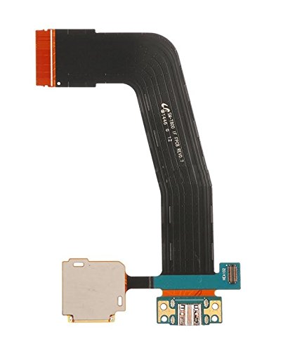 Dock Connector Ladebuchse Lade Port Mikro USB und SD Karten Halter für Samsung Galaxy Tab S 10.5 inch SM-T800 T801 T805 T807 inkl Flexkabel Mikrofon und Home Button Anschluss vorinstalliert inkl. 2 x Schraubenzieher und Plectrum für einfachen Einbau MMOBIEL - 3