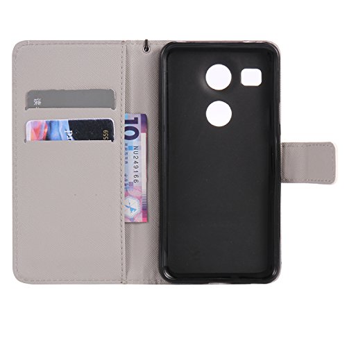 Feeltech LG NEXUS 5X H  lle PU-Leder und Brieftasche Bunte Muster Fall mit Magnetverschluss  Hybrid-Kickstand mit Stand-Funktion  schlagen Sie sch  tz