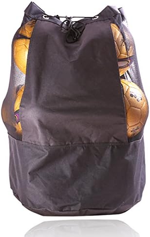 Mesh Equipment Bag Hight Quality Durable Adjustable Sliding Drawstring Cord Closure,Extra Large Heavy Duty Jumbo Size with Shoulder Strap For Basketball,Volleyball,Football