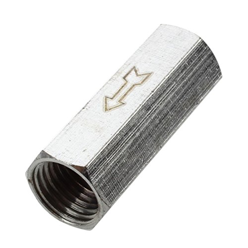 Rueckschlagventil – TOOGOO(R)Messing 1/4″ Gewinde BSPP Weibliche Volle Hafen ein Weg der Luftpruefung Gas oel Wasser Ventil - 2