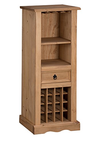 mercers furniture Rack - Botellero de Madera, 135 x 56 x 36 cm, Color marrón