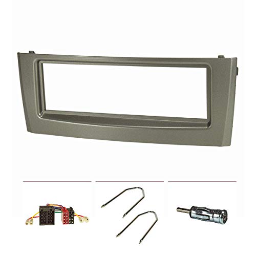 tomzz Audio ® 2414-031 Façade d'autoradio (Set) type de pour Fiat Grande Punto 199 2005-2009, gris