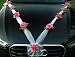 Produktbild ZINNIE M Auto Schmuck Braut Paar Rose Deko Dekoration Autoschmuck Hochzeit Car Auto Wedding Deko Girlande PKW (Rosa)
