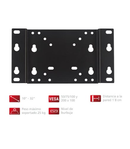 SOPORTE TV PARED FONESTAR STV-662N 10"-20" 25KG MAX