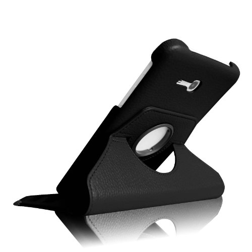 Fintie Samsung Galaxy Tab 3 7.0 Lite T110 T111 Hülle – 360° Drehbarer Stand Smart Cover Case Schutzhülle Tasche Etui mit Ständerfunktion für Galaxy Tab 3 7.0 Lite (7 Zoll) Tablet, Schwarz - 5