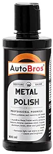 Auto Bros Metal Polish | Cleans, Polishes & Restores All Metal Surfaces | 300ml | Works great to restore Chrome, Stainless Steel, Aluminium, Copper, Brass, Silver and Gold |