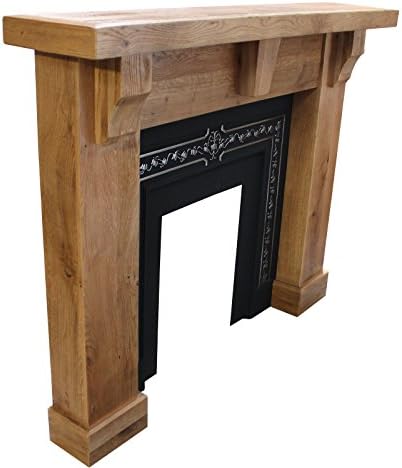 Oak Fire Surround Mantle Cast Insert Gas Electric Coal Fuel Heating